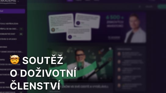 SOUTĚŽ O 3× DOŽIVOTNÍ ČLENSTVÍ V HODNOTĚ 120 000 KČ