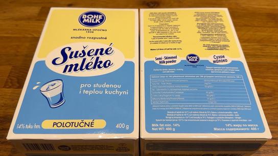 CENOVÝ PRŮVAN 1: Sušené mléko za 79,90 až 139,90 Kč!