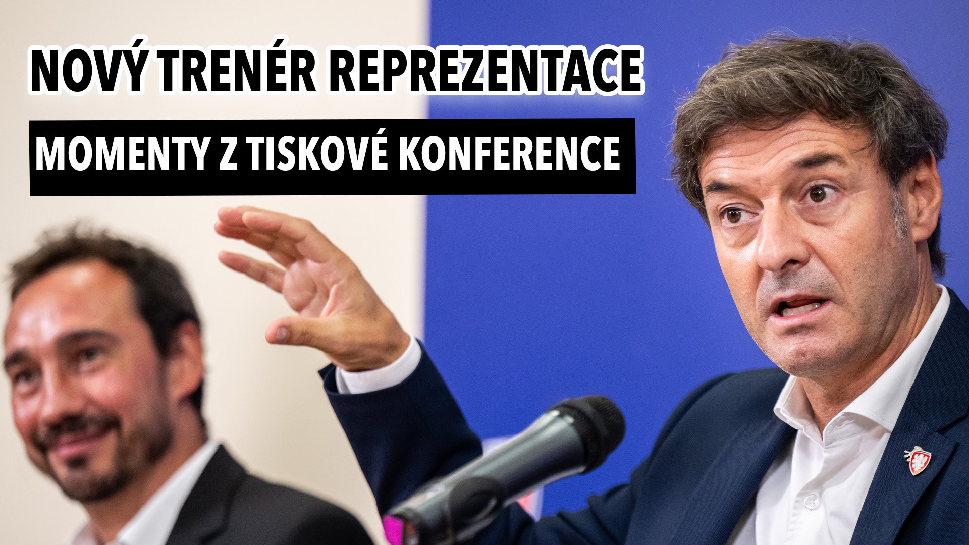 Santi Denia a jeho první reakce v nové roli kouče repre. Co pohled Nedvěda s Trundou? | Tisková konference