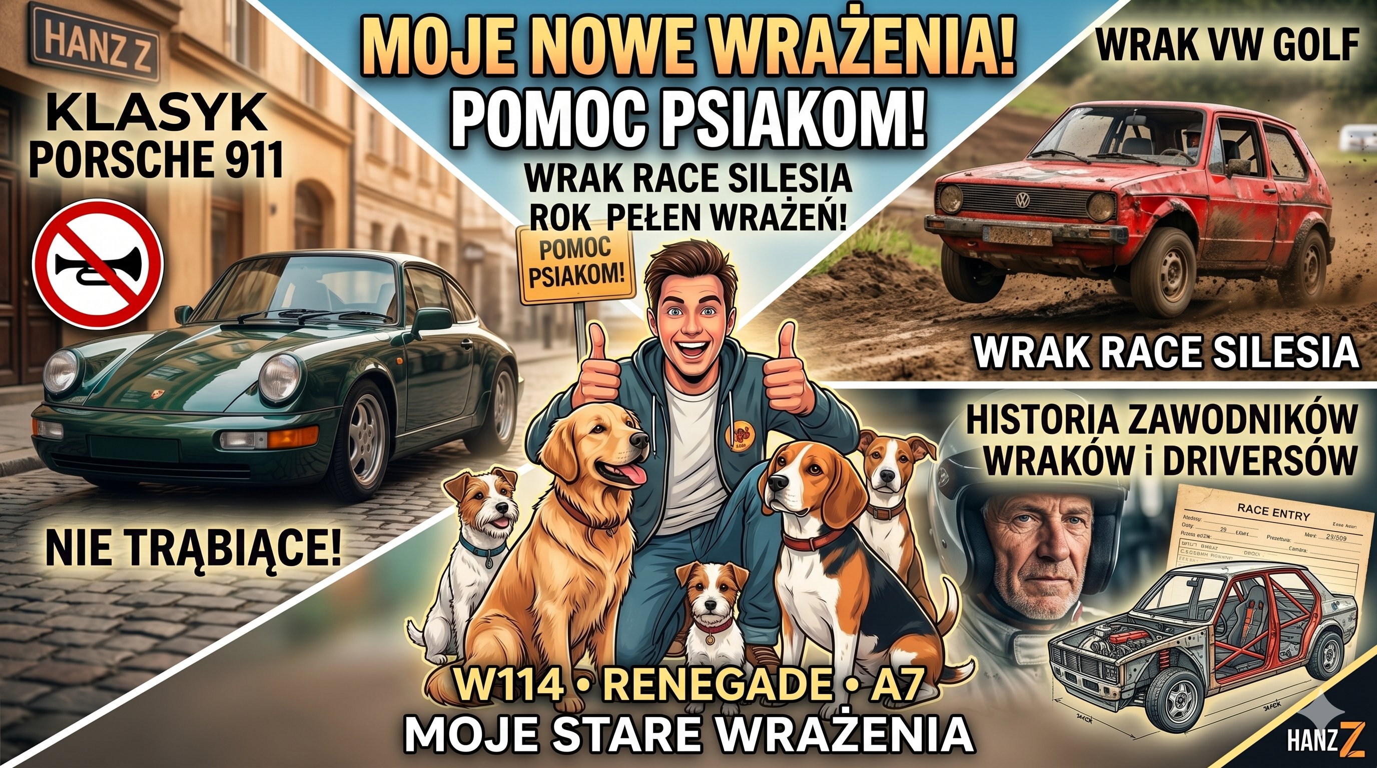 Pomoc Psiakom i Nie Trąbiące Porsche / Wrak Race Silesia Historia Wraków i Zawodników
