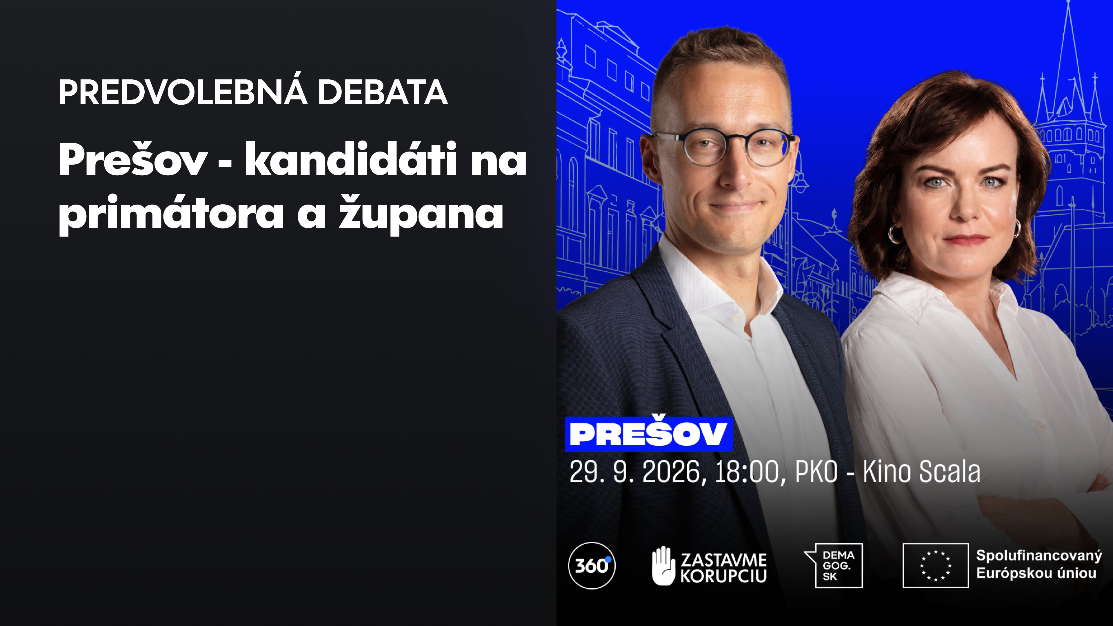 Predvolebná debata v Prešove 29.9.2026