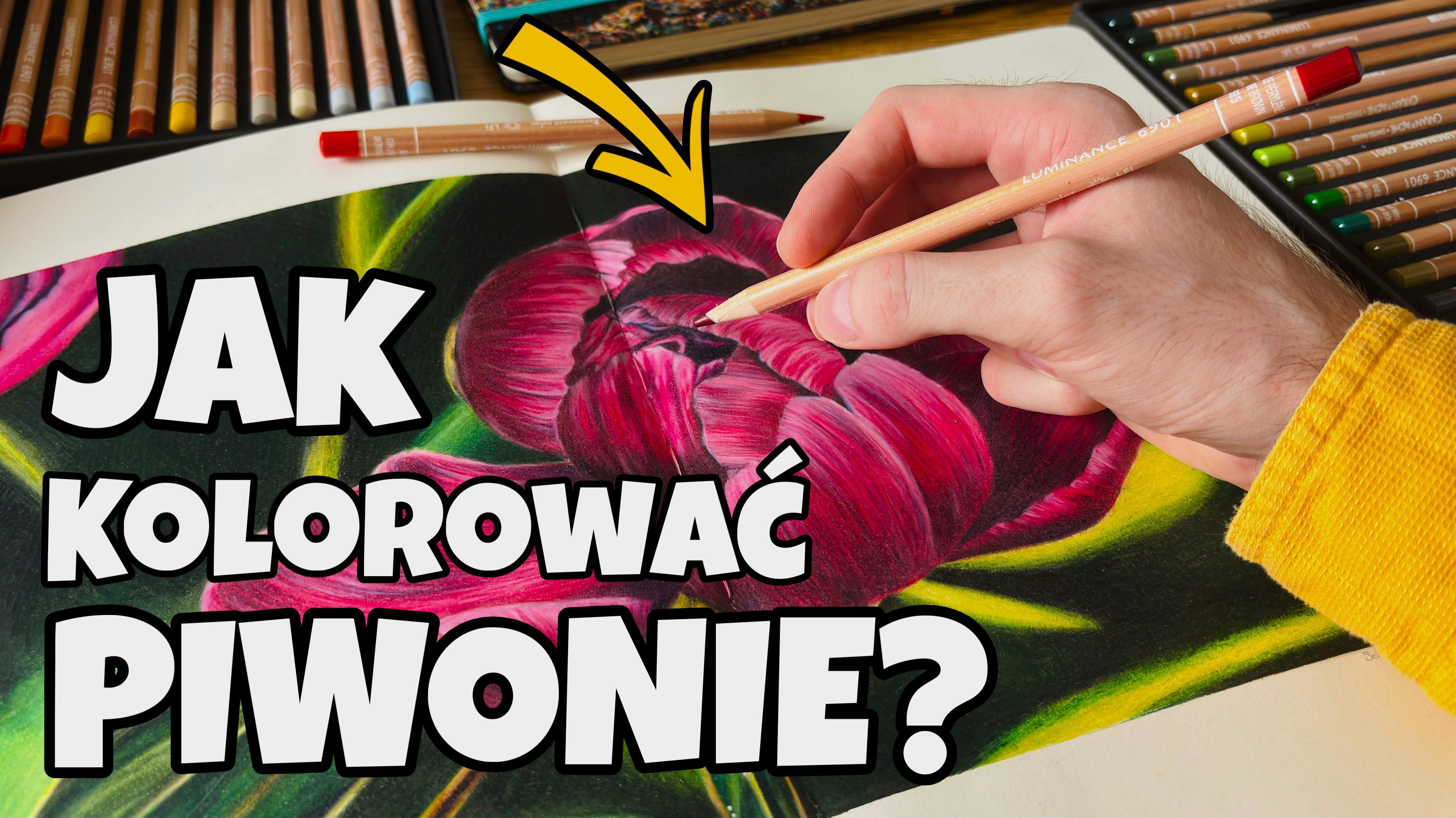 Jak kolorować KWIATY? - Piwonia tutorial