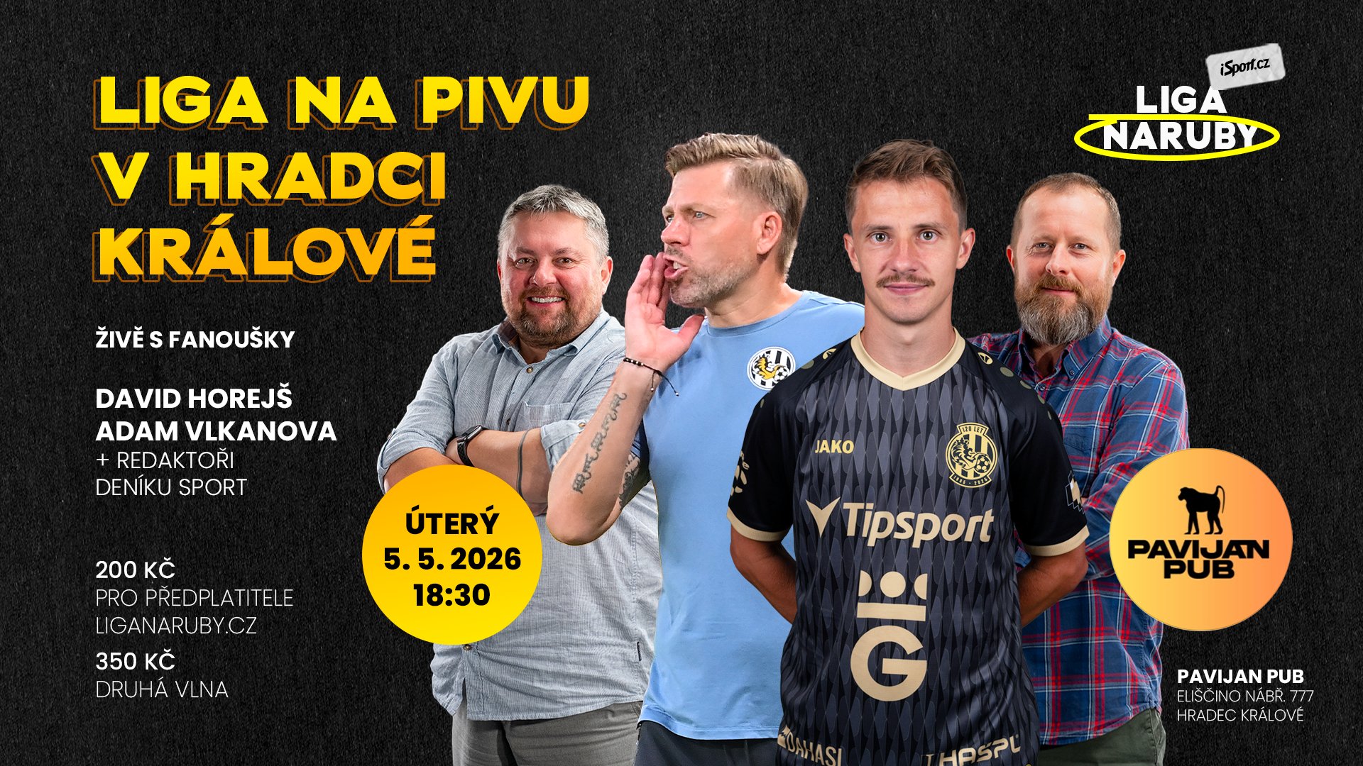 Liga na pivu v Hradci Králové 5. května 2026