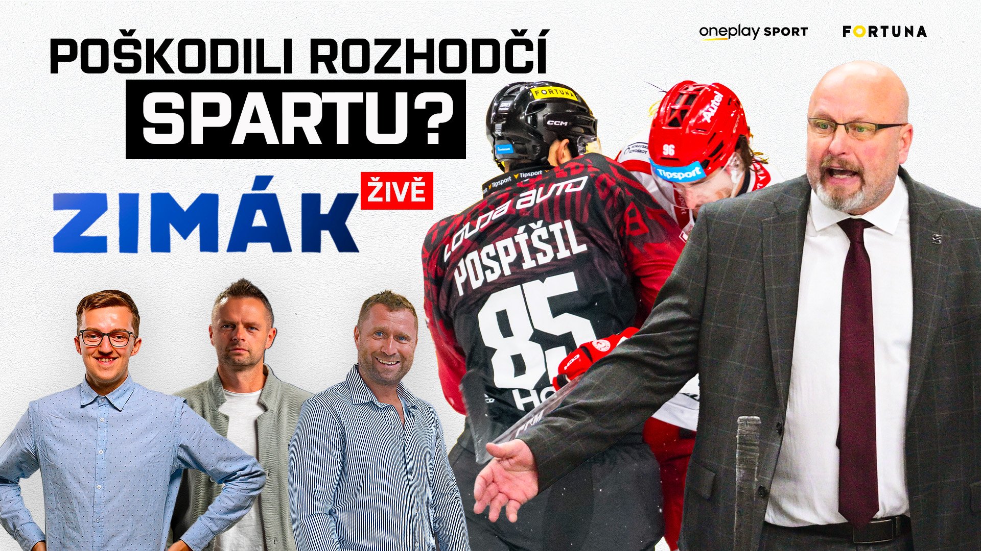 Měl jít Růžička na Spartě ven? Ščotka v Pardubicích, Frodlův konflikt | Zimák ŽIVĚ