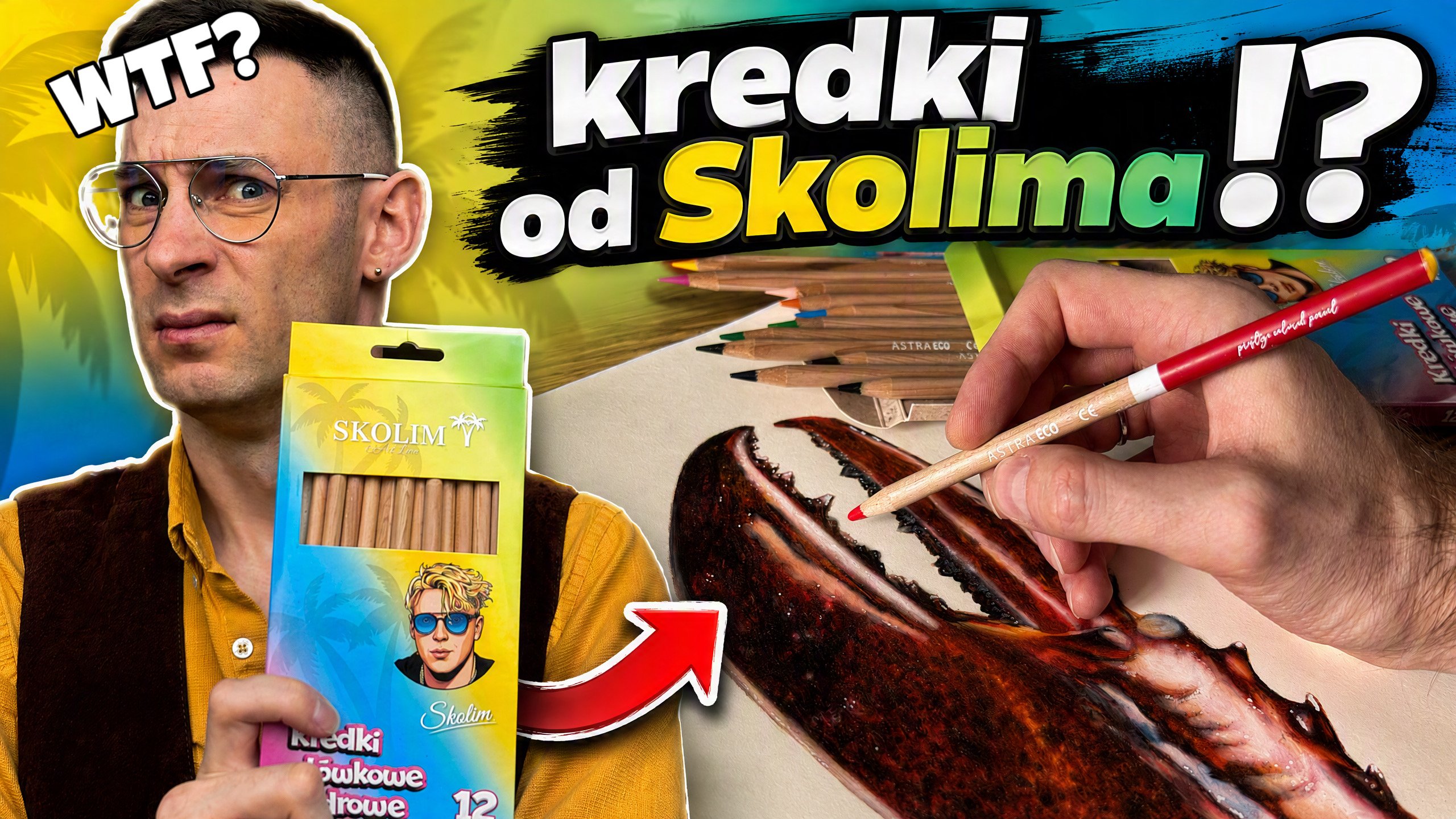 SKOLIM zrobił kredki?! 😯 TEST kredek BEZ ŚCIEMY. 🤨
