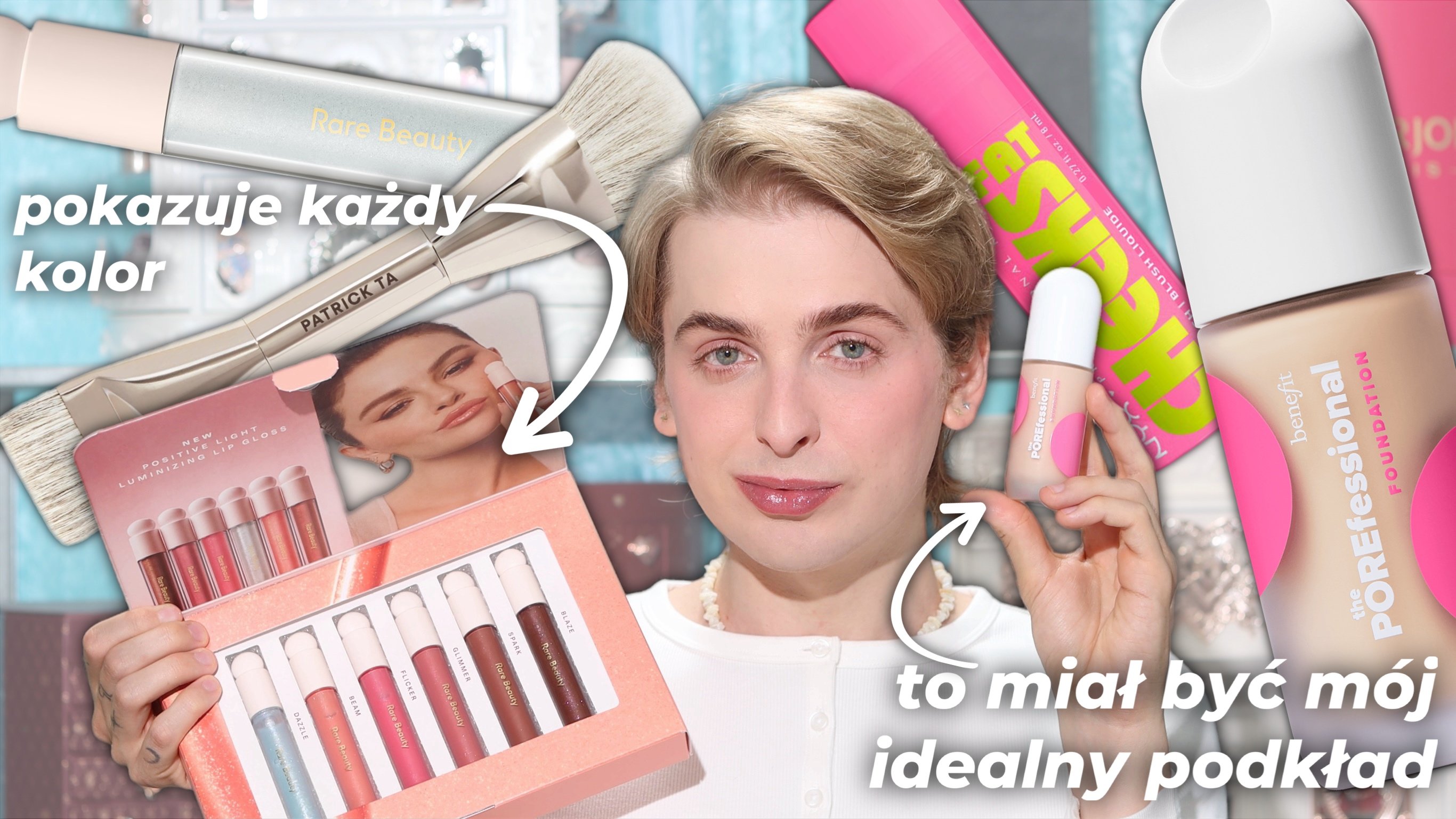 Grube policzki, profesjonalne pory i pozytywne światło | Testujemy nowości Benefit, Rare, Nyx i Ta 🥵