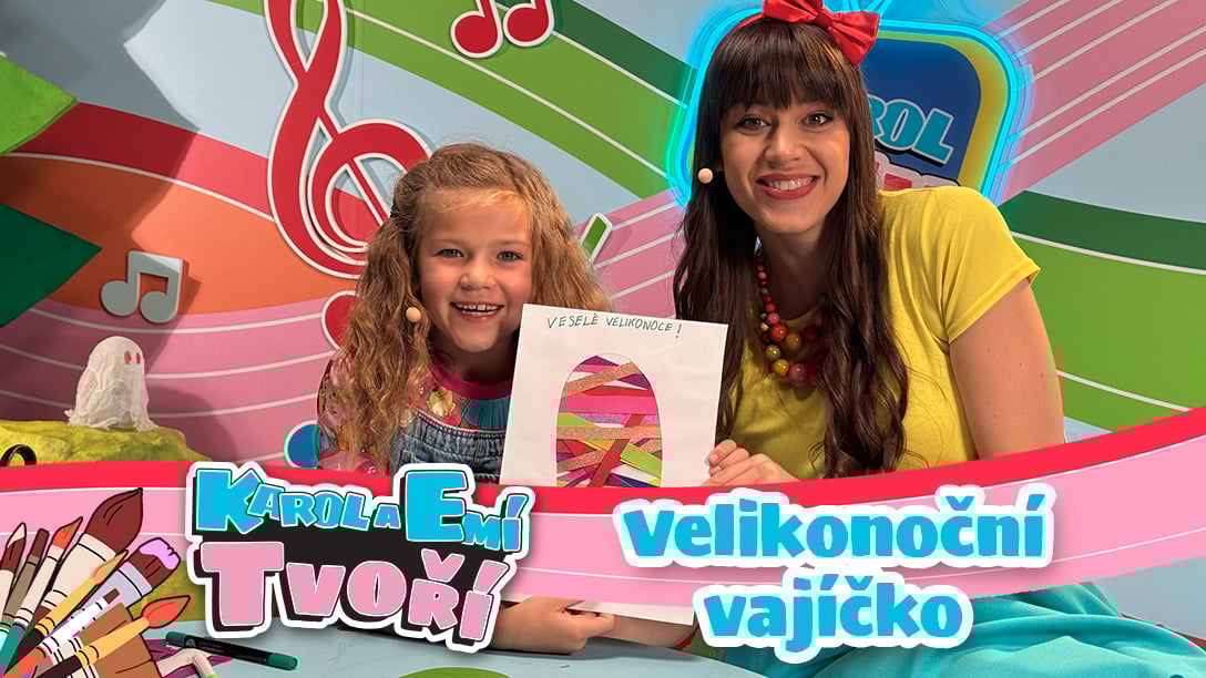 Velikonoční papírové vajíčko jako přáníčko - Karol a Emí tvoří