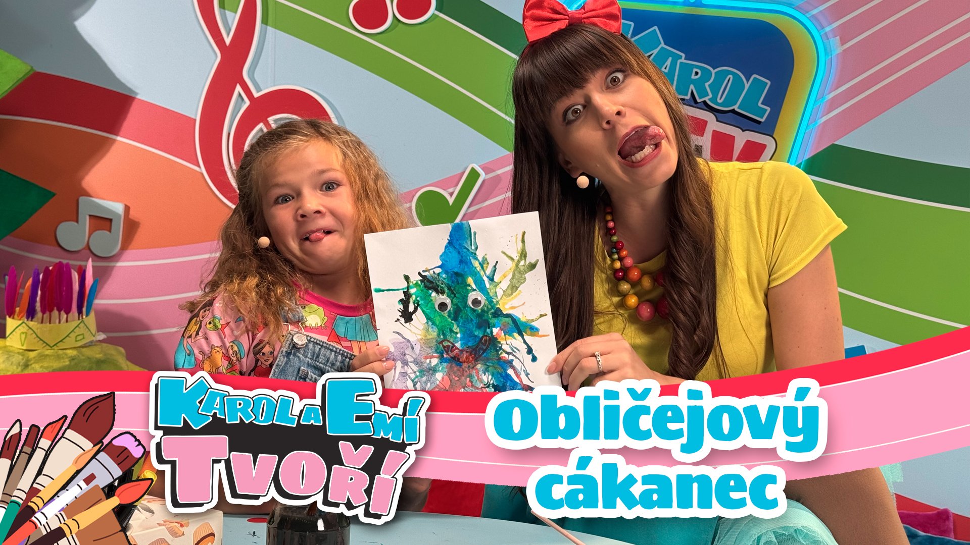 Obličejový cákanec - Karol a Emí tvoří