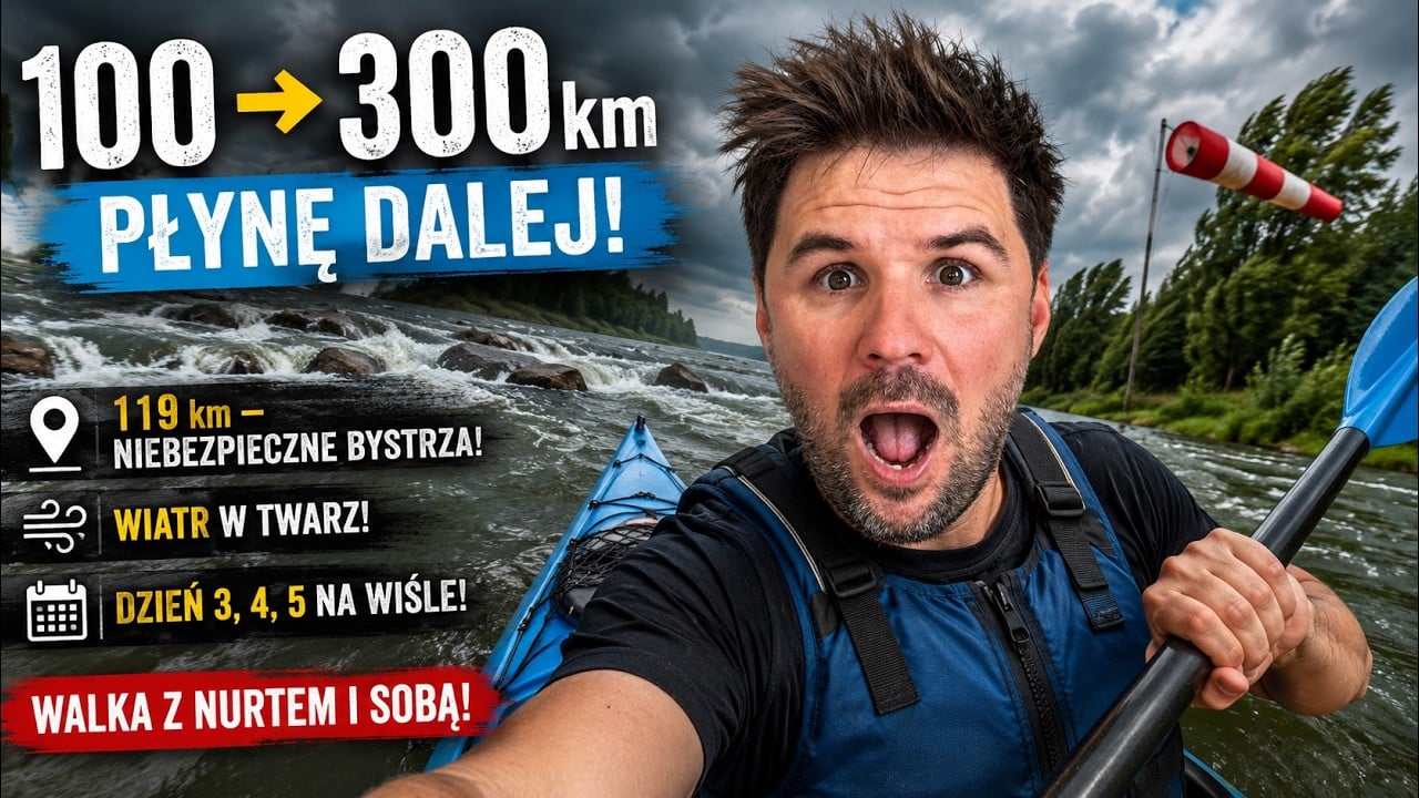 TAK WYGLĄDA WISŁA - WALKA z WIATREM BURZAMI i BYSTRZAMI... - 300 km za mną! (odc.3)