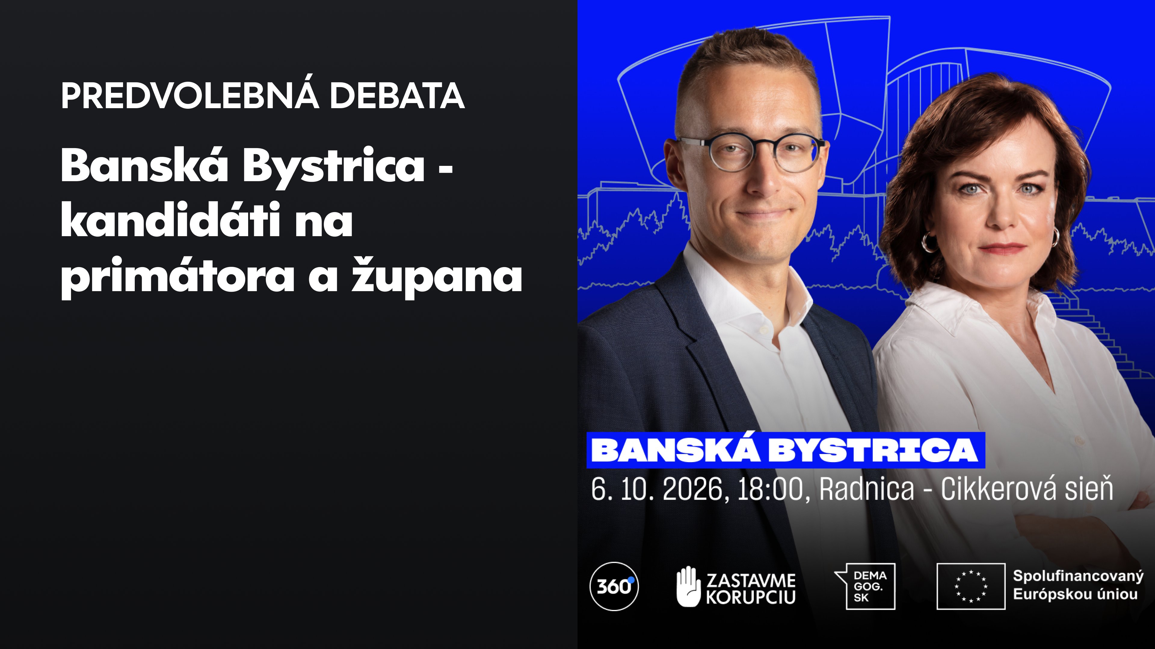 Predvolebná debata v Banskej Bystrici 6.10.2026