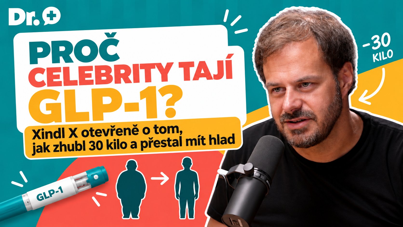 Proč celebrity tají GLP-1? Xindl X otevřeně o tom, jak zhubl 30 kilo a přestal mít hlad
