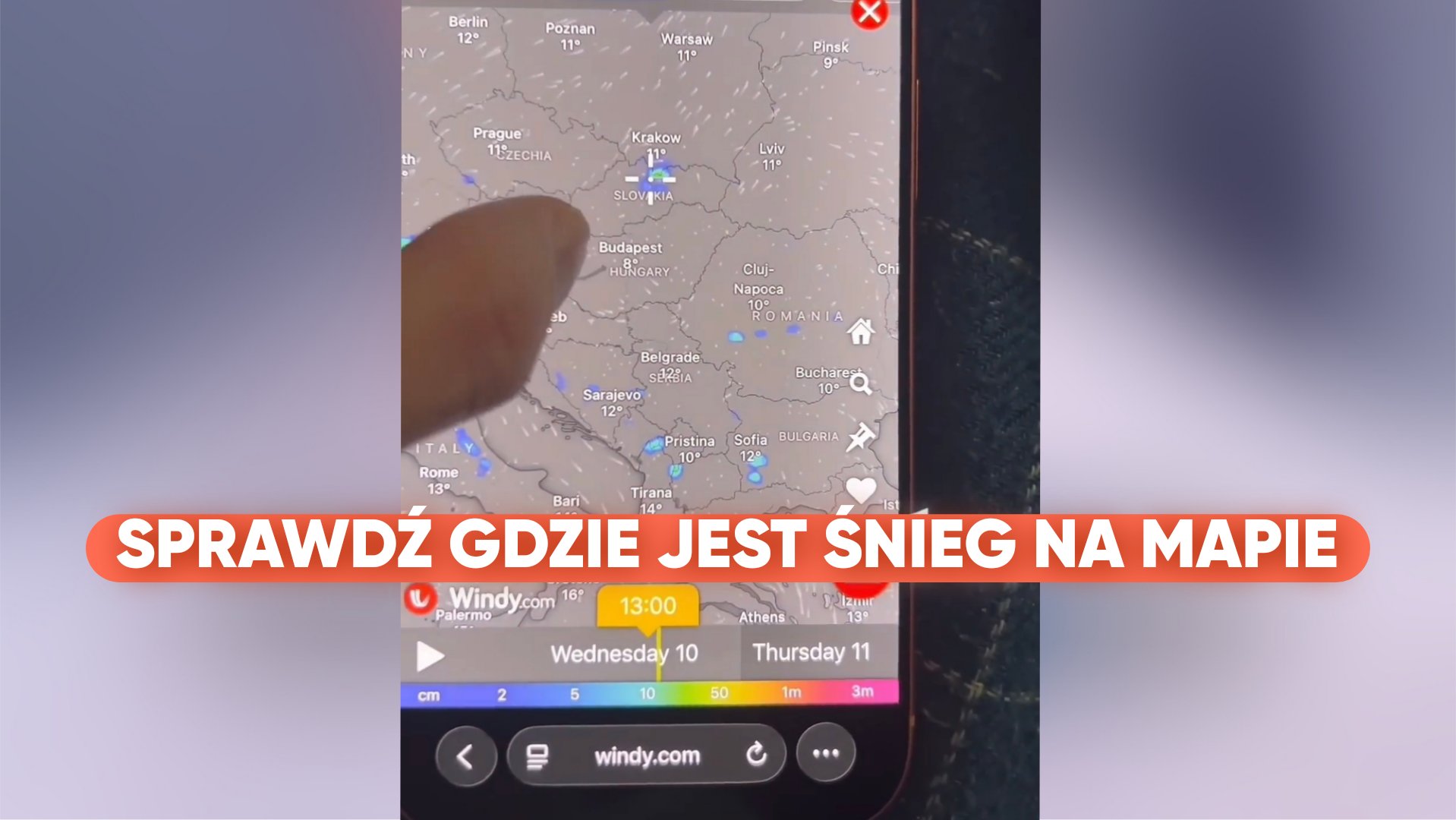 Mapka śniegu w polsce