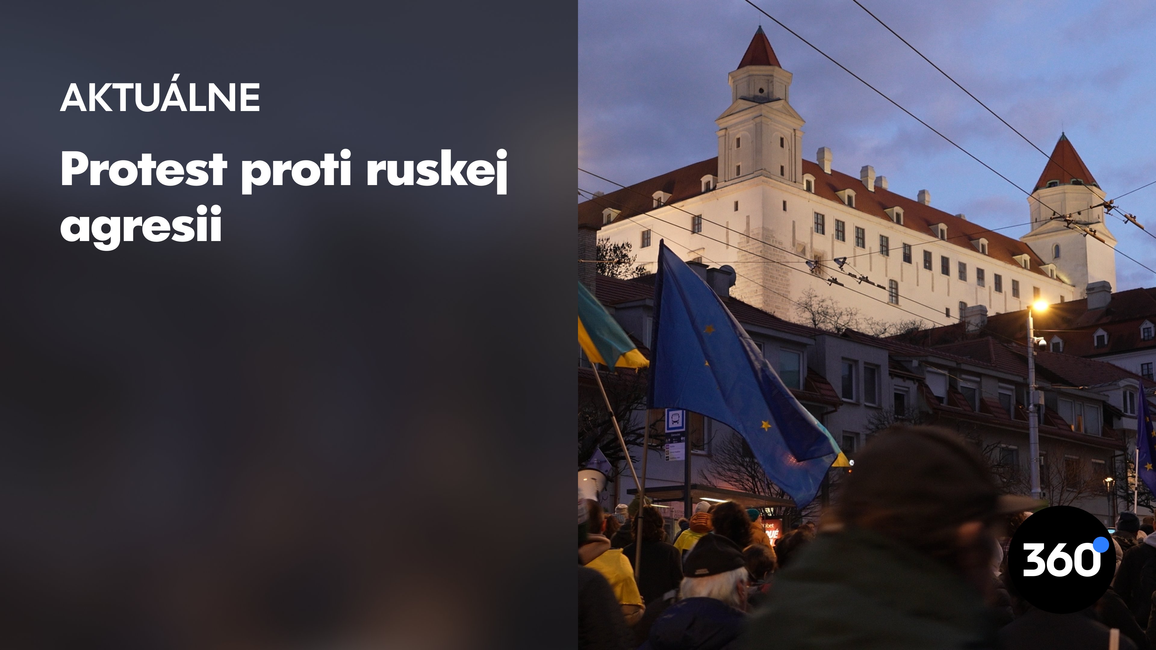 Štvrtý rok vojny na Ukrajine: “Hanba Rusku a dosť bolo Fica!”: kričal dav pochodujúci Bratislavou